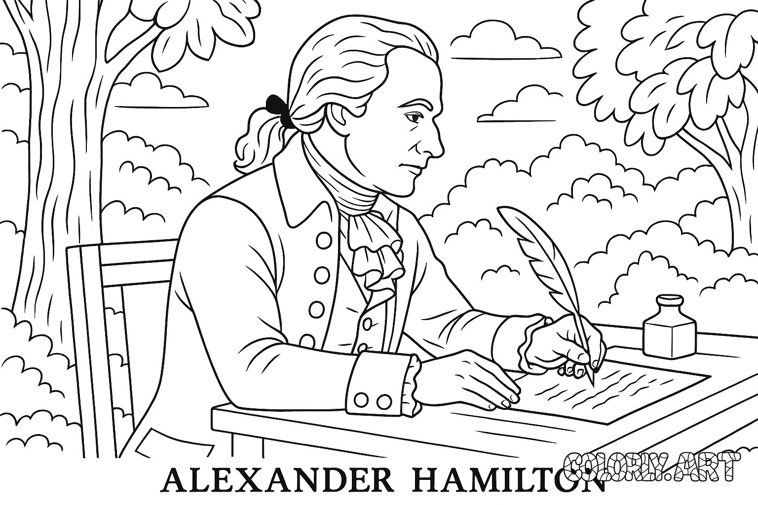 Hamilton Writing Scene